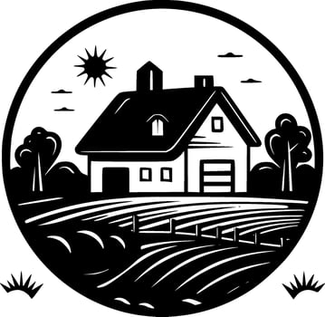 Farmhouse, Minimalist and Simple Silhouette - Vector illustration