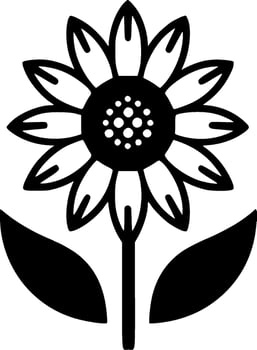 Flower - Minimalist and Flat Logo - Vector illustration