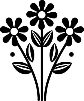 Flowers - Minimalist and Flat Logo - Vector illustration