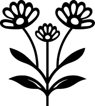 Flowers - Minimalist and Flat Logo - Vector illustration