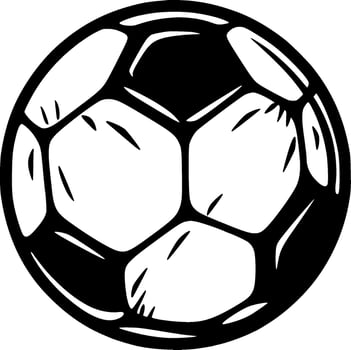 Football, Minimalist and Simple Silhouette - Vector illustration