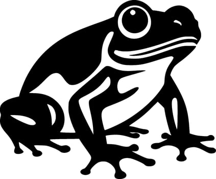Frog, Minimalist and Simple Silhouette - Vector illustration