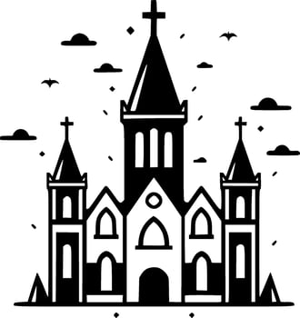 Gothic, Black and White Vector illustration
