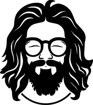 Hippy, Minimalist and Simple Silhouette - Vector illustration
