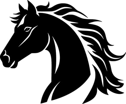 Horse, Minimalist and Simple Silhouette - Vector illustration