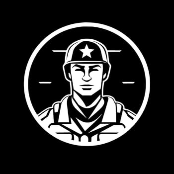 Military, Minimalist and Simple Silhouette - Vector illustration