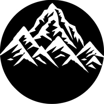 Mountain, Minimalist and Simple Silhouette - Vector illustration