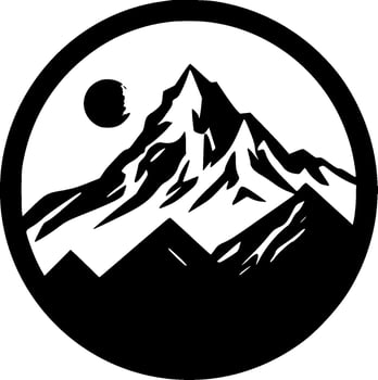Mountains, Minimalist and Simple Silhouette - Vector illustration