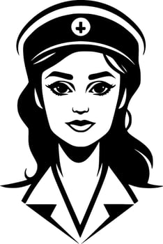 Nurse - Minimalist and Flat Logo - Vector illustration