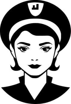 Nurse, Minimalist and Simple Silhouette - Vector illustration