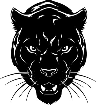 Panther, Minimalist and Simple Silhouette - Vector illustration