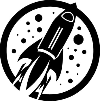 Rocket - Minimalist and Flat Logo - Vector illustration