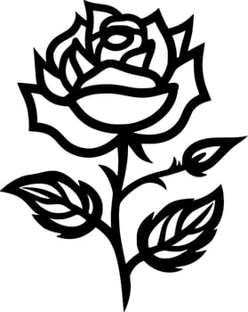 Rose - High Quality Vector Logo - Vector illustration ideal for T-shirt graphic