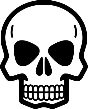 Skeleton, Black and White Vector illustration