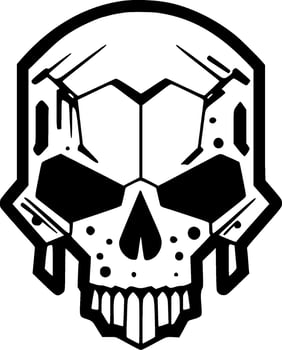 Skull, Minimalist and Simple Silhouette - Vector illustration
