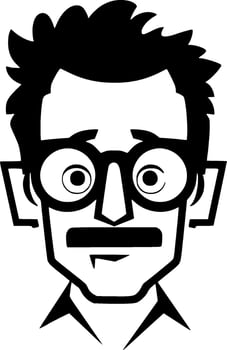 Teacher - Black and White Isolated Icon - Vector illustration
