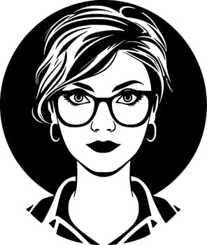 Teacher - Black and White Isolated Icon - Vector illustration
