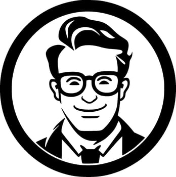 Teacher - Black and White Isolated Icon - Vector illustration