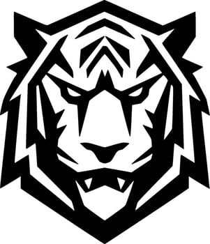 Tiger, Minimalist and Simple Silhouette - Vector illustration