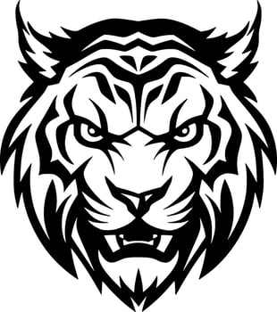 Tiger - Minimalist and Flat Logo - Vector illustration