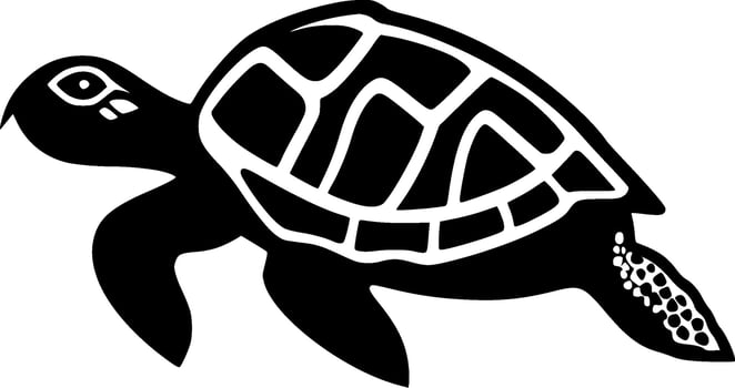 Turtle - Minimalist and Flat Logo - Vector illustration
