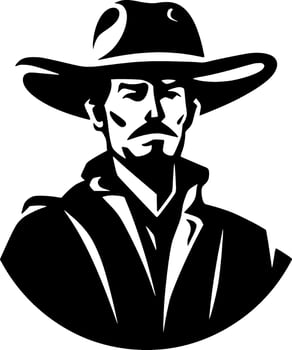 Western - Minimalist and Flat Logo - Vector illustration