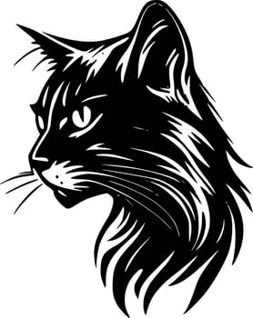 Wildcat - Black and White Isolated Icon - Vector illustration