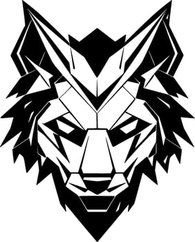 Wolf, Minimalist and Simple Silhouette - Vector illustration