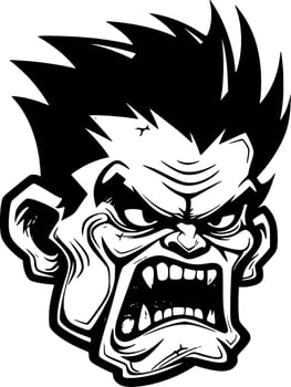 Zombie, Minimalist and Simple Silhouette - Vector illustration