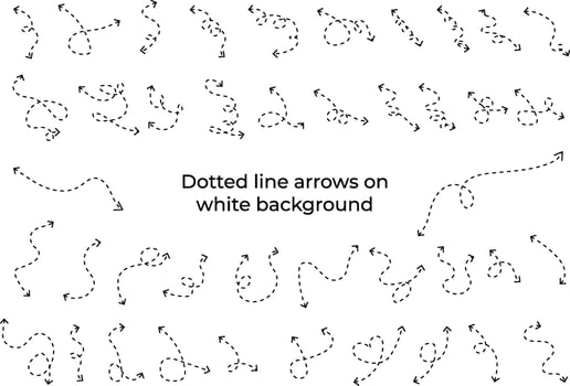 dashed arrow collection vector