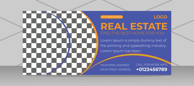 Digital Real Estate Advertising Billboard Banner street banner vector