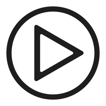 Modern video play button icon png
