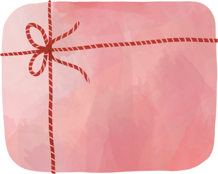 Watercolor Pink Gift Box png