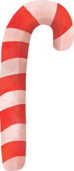 Watercolor Christmas Candy Cane png