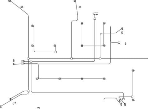 3D illustration of building piping vector