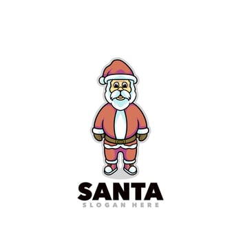 Santa claus mascot cartoon vector