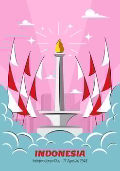 Indonesian Independence Day vector illustration