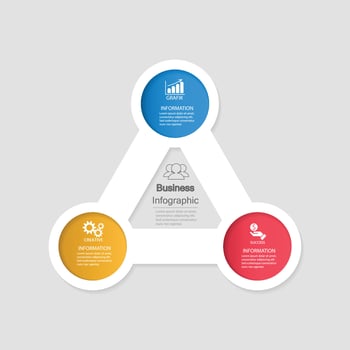 Infographic vector, graph. presentation. Business concepts, parts, steps, processes. Visualization of infographic data. Startup template. - Vector