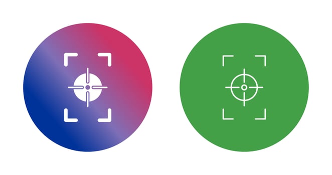 Unique Focus Vertical Vector Icon