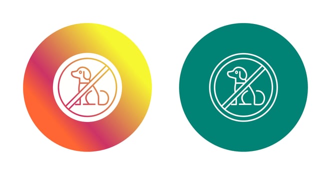No Pets Vector Icon
