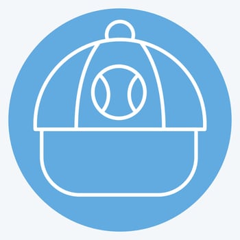 Icon Baseball Cap. related to Baseball symbol. blue eyes style. simple design editable. simple illustration vector