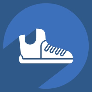 Icon Cleats. related to Baseball symbol. long shadow style. simple design editable. simple illustration vector