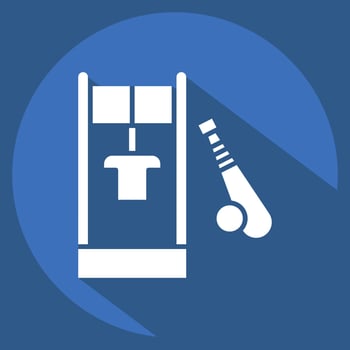 Icon Locker. related to Baseball symbol. long shadow style. simple design editable. simple illustration vector