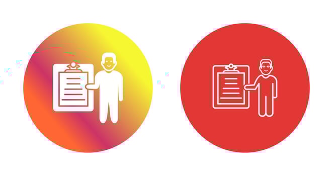 Unique Male Presenter Vector Icon