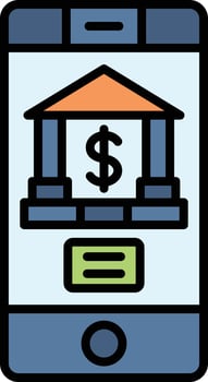 Mobile Banking Vector Icon