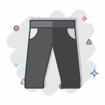 Icon Baseball Pants. related to Baseball symbol. comic style. simple design editable. simple illustration vector