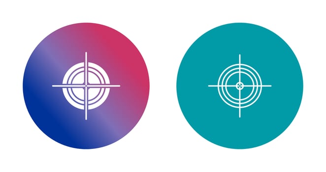 Unique Target Vector Icon