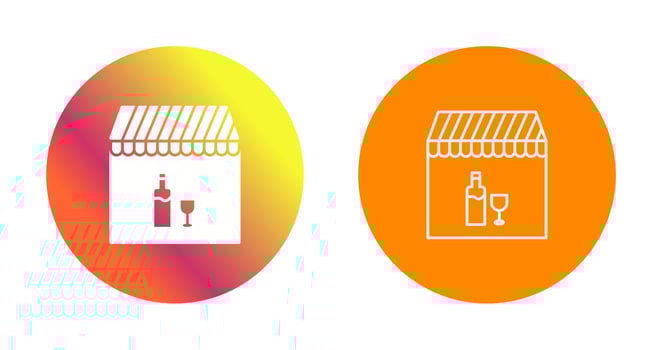 Unique Cafe and Bar Vector Icon
