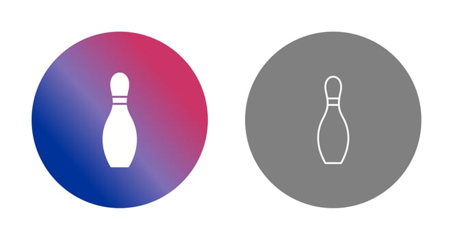 Unique Bowling Pin Vector Icon