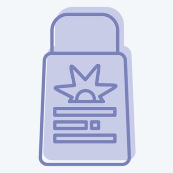 Icon Sunscreen. related to Baseball symbol. two tone style. simple design editable. simple illustration vector
